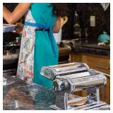 Pasta Maker Machine Hand Crank - Roller Cutter Noodle Makers Best for Homemade Noodles Spaghetti Fresh Dough Making Tools Rolling Press Kit - Stainless Steel Kitchen