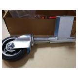 Spring Loaded Gate Caster, 4-Inch, Black varies from stock photo