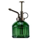 Glass Plant Mister Spray Bottle, 6.5" Tall Vintage Plant Spritzer Watering Can, Succulent Watering Bottle with Top Pump, Small Plant Sprayer Mister for Indoor Outdoor House Plant - light Green