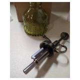 Glass Plant Mister Spray Bottle, 6.5" Tall Vintage Plant Spritzer Watering Can, Succulent Watering Bottle with Top Pump, Small Plant Sprayer Mister for Indoor Outdoor House Plant - light Green