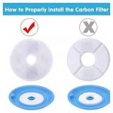 YAMOZOM Cat Fountain Replacement Filter, Cat Water Fountain Filter,Premium Pet Carbon Replacement Filters for 54oz/1.6L Cat Flowers Fountain filters only