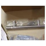 Voolan 30 Pack Cabinet Handles with Mounting Template, Modern Style Stainless Steel Kitchen Cabinet Hardware Pulls, 6" Length (3.75" Hole Center), Brushed Nickel