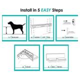 Kitchen Dog Wall Mounted Pet Dish Sets - Elevated Dog & Cat Feeders - Easy to Install and Remove - Customized for Any Size Pet - BPA Free Material - Dishwasher Safe