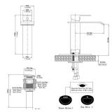 Genta Single Hole Single-Handle Bathroom Faucet in Matte Black may vary from stock photo