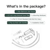 Genta Single Hole Single-Handle Bathroom Faucet in Matte Black may vary from stock photo