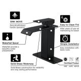 Genta Single Hole Single-Handle Bathroom Faucet in Matte Black may vary from stock photo