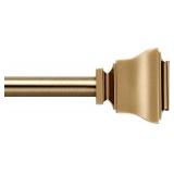 Simplicity Single Curtain Rod Set with Square Finials - up to 90 inches