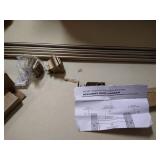 Simplicity Single Curtain Rod Set with Square Finials - up to 90 inches