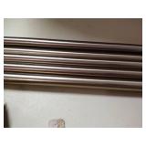 Simplicity Single Curtain Rod Set with Square Finials - up to 90 inches