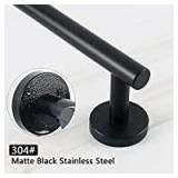 Bathroom Towel Bar, Bath Accessories Thicken Stainless Steel Shower Towel Rack for Bathroom, Towel Holder Wall Mounted (Matte Black, 27 inches double not single