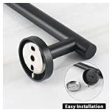 Bathroom Towel Bar, Bath Accessories Thicken Stainless Steel Shower Towel Rack for Bathroom, Towel Holder Wall Mounted (Matte Black, 27 inches double not single