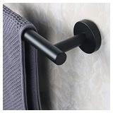 Bathroom Towel Bar, Bath Accessories Thicken Stainless Steel Shower Towel Rack for Bathroom, Towel Holder Wall Mounted (Matte Black, 27 inches double not single