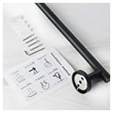 Bathroom Towel Bar, Bath Accessories Thicken Stainless Steel Shower Towel Rack for Bathroom, Towel Holder Wall Mounted (Matte Black, 27 inches double not single