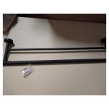 Bathroom Towel Bar, Bath Accessories Thicken Stainless Steel Shower Towel Rack for Bathroom, Towel Holder Wall Mounted (Matte Black, 27 inches double not single