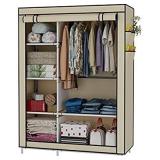 Closet Organizer Wardrobe Clothes Storage Shelves, Non-Woven Fabric Cover with Side Pockets, super cute print not brown unknown size