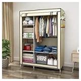 Closet Organizer Wardrobe Clothes Storage Shelves, Non-Woven Fabric Cover with Side Pockets, super cute print not brown unknown size