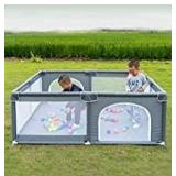 Large Space Kids Baby Ball Pit - Portable Indoor Outdoor Baby Playpen Toddlers Children Safety Play Yard Fence Fun Activities Popular Toys Includes Balls may vary from stock photo