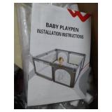 Large Space Kids Baby Ball Pit - Portable Indoor Outdoor Baby Playpen Toddlers Children Safety Play Yard Fence Fun Activities Popular Toys Includes Balls may vary from stock photo