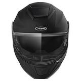 Motorcycle Modular Full Face Helmet DOT Approved - YEMA YM-926 Motorbike Moped Street Bike Racing Flip-up Helmet with Sun Visor Bluetooth Space for Adult,Youth Men and Women - Matte Black, medium