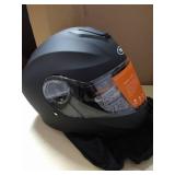 Motorcycle Modular Full Face Helmet DOT Approved - YEMA YM-926 Motorbike Moped Street Bike Racing Flip-up Helmet with Sun Visor Bluetooth Space for Adult,Youth Men and Women - Matte Black, medium