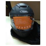 Motorcycle Modular Full Face Helmet DOT Approved - YEMA YM-926 Motorbike Moped Street Bike Racing Flip-up Helmet with Sun Visor Bluetooth Space for Adult,Youth Men and Women - Matte Black, medium