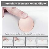 Memory Foam Car Neck Pillow Soft Leather Headrest for Driving Home Office Beige (1PC) varies slightly from stock photo