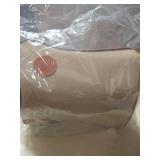 Memory Foam Car Neck Pillow Soft Leather Headrest for Driving Home Office Beige (1PC) varies slightly from stock photo