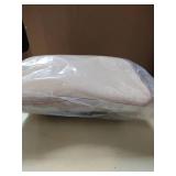 Memory Foam Car Neck Pillow Soft Leather Headrest for Driving Home Office Beige (1PC) varies slightly from stock photo