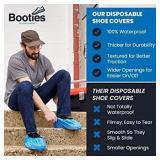 Disposable Shoe Covers for Indoors & Out - 100 Non-Slip Waterproof Boot & Shoe Booties for Contractors, Plumbers, Electricians, HVAC Techs & Realtors â 50 Pairs Fit up to Menâs Shoe Size 18 