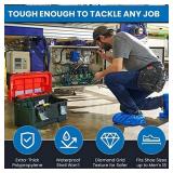 Disposable Shoe Covers for Indoors & Out - 100 Non-Slip Waterproof Boot & Shoe Booties for Contractors, Plumbers, Electricians, HVAC Techs & Realtors â 50 Pairs Fit up to Menâs Shoe Size 18 