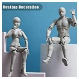 Body Kun and Body Chan Dx Set, Gray Drawing Action Figures Female and Male PVC Drawing Doll Model Figure Human Body with Joints for Artists one figure