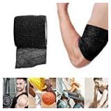 Self Adhesive Tape - Yuelong 8Pcs Self-Adherent Cohesive Tape Tattoo Grip Wrap Cover Strong Sports Tape, Black Self-Adhesive Bandage Rolls,Athletic Tape