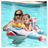 Swimming Baby Inflatable Airplane Swimming Float Seat Boat Pool Swimming Ring For Child