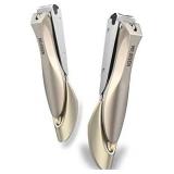 Nail Clippers for Thick Nails, Professional Nail Clipper with Catcher, Medical Grade Stainless Steel, Sharp and Durable Nail Clipper Kit for Men and Women, Bionic Design (Small & Large COLOR IS BLACK