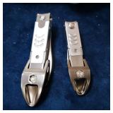 Nail Clippers for Thick Nails, Professional Nail Clipper with Catcher, Medical Grade Stainless Steel, Sharp and Durable Nail Clipper Kit for Men and Women, Bionic Design (Small & Large COLOR IS BLACK