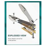 Nail Clippers for Thick Nails, Professional Nail Clipper with Catcher, Medical Grade Stainless Steel, Sharp and Durable Nail Clipper Kit for Men and Women, Bionic Design (Small & Large COLOR IS BLACK