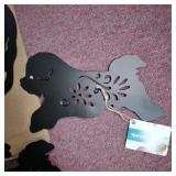 Garden Animal Silhouette Black Stake Puppy Dog Shaped Yard Decor Metal Art Lawn Outdoor Home Decor** different style see pics ** BONUS THIS HAS 4 DOGS IN SET