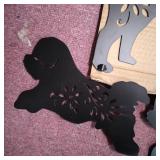 Garden Animal Silhouette Black Stake Puppy Dog Shaped Yard Decor Metal Art Lawn Outdoor Home Decor** different style see pics ** BONUS THIS HAS 4 DOGS IN SET