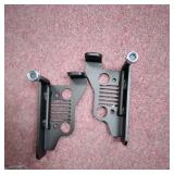 BLACK POWDER COATED SOLID METAL - FP01 1 PAIR