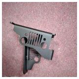 BLACK POWDER COATED SOLID METAL - FP01 1 PAIR