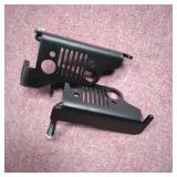 BLACK POWDER COATED SOLID METAL - FP01 1 PAIR