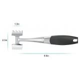Lufu Tender meat mallet is a kind of professional heavy mallet used in cooking. Dual-purpose mallet body made of zinc alloy, the handle is made of silica gel which is non-slip