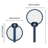 Pack of 2 electric insect repellent snowshoes - USB rechargeable - 3000 V - For indoor and camping - Blue