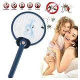 Pack of 2 electric insect repellent snowshoes - USB rechargeable - 3000 V - For indoor and camping - Blue