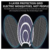 Pack of 2 electric insect repellent snowshoes - USB rechargeable - 3000 V - For indoor and camping - Blue