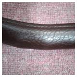 Universal Classic Leather Steering Wheel Covers for Car Brown ** see pocs for design