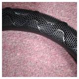 Classic Automotive Universal black leather steering wheel cover** see pics for design