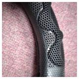 Classic Automotive Universal black leather steering wheel cover** see pics for design