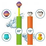 Water Gun - Set of 4 Safe Foam Pumps - Outdoor Toy for Kids and Adults - For Pool, Beach, Yard and Park. 4 animal figures in 4 bright colors. Up to 9 m. Blast** different animals see pics