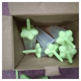 Set of 6 reusable BPA free ice cream molds with tray and sticks for children and adults** star shaped see last pics